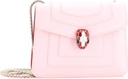 Pre-Owned Bvlgari Serpenti Forever Square Shoulder Bag Leather Small