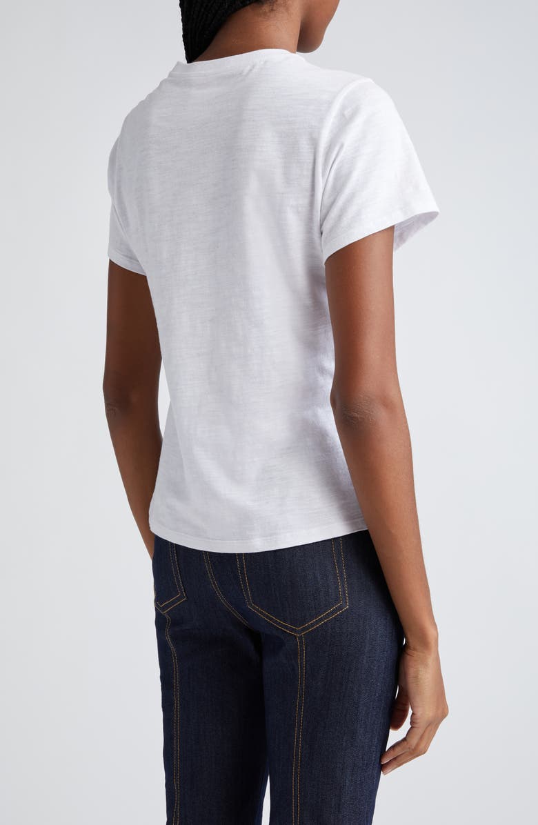 Cinq à Sept Sequin Shrunken Tee, Alternate, color, White/Black