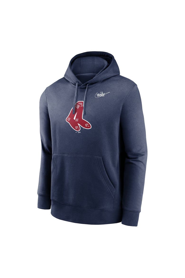 Men's Nike Navy Boston Red Sox Cooperstown Collection Logo Club Pullover Hoodie, Alternate, color, Navy