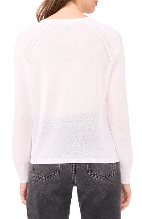 Halogen ® Crewneck Raglan Sleeve Sweater In White
