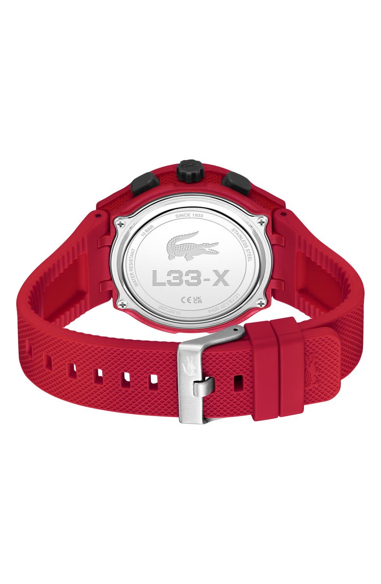 Lacoste LC33 Silicone Strap Watch, 45mm, Alternate, color,
