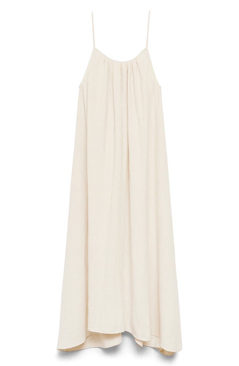 MANGO Cotton Nightgown, Alternate, color, Beige