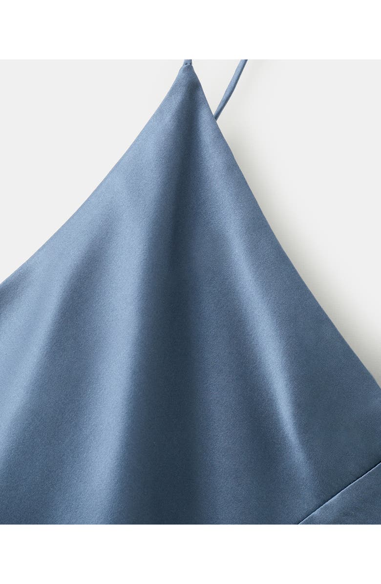 MANGO Stretch Silk Camisole, Alternate, color, Blue