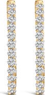 Haus of Brilliance 14K Gold 1.0 Cttw Oval Lab Grown Diamond Hoop Earrings
