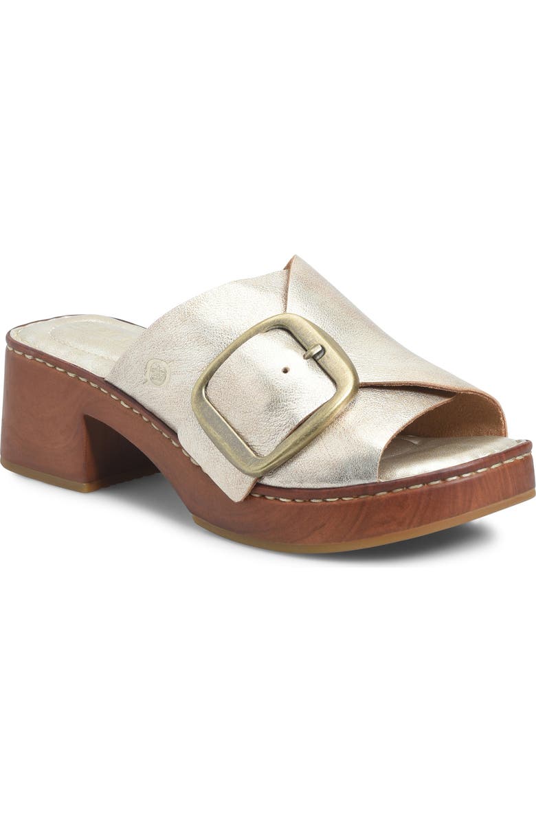 Børn Bangle Platform Slide Sandal, Main, color, Light Gold Metallic