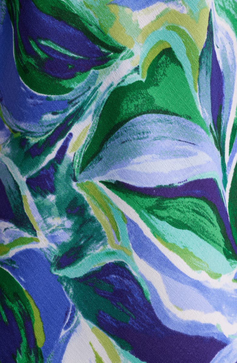 Tahari ASL Floral Satin Camisole, Alternate, color, Pacific Blue Floral