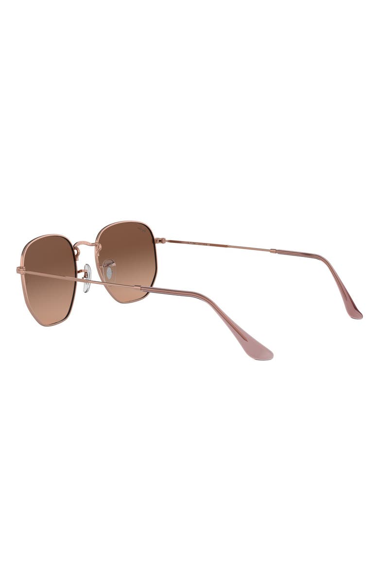 Ray-Ban 54mm Gradient Hexagonal Sunglasses, Alternate, color, Copper