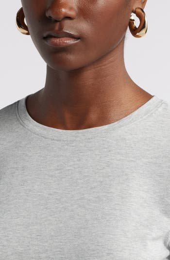 Pima Cotton Blend Crewneck T-Shirt