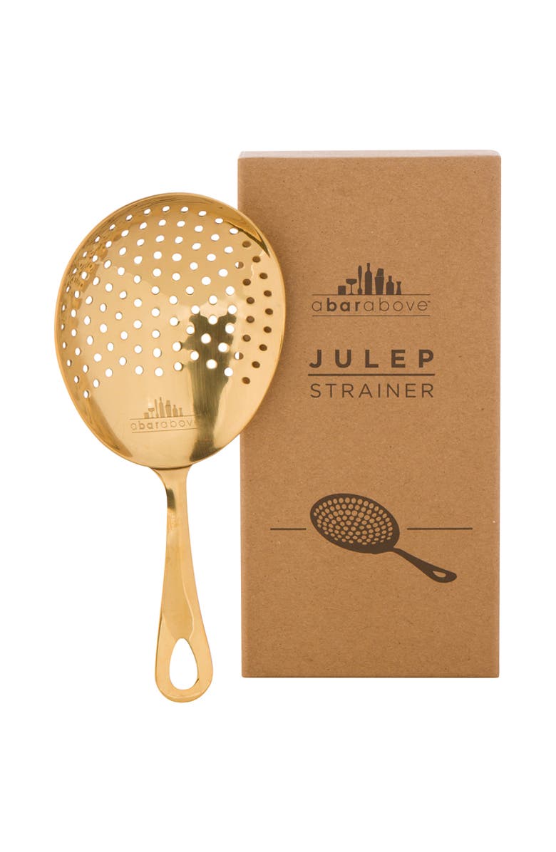 A Bar Above Gold Julep Cocktail Strainer, Main, color, Gold