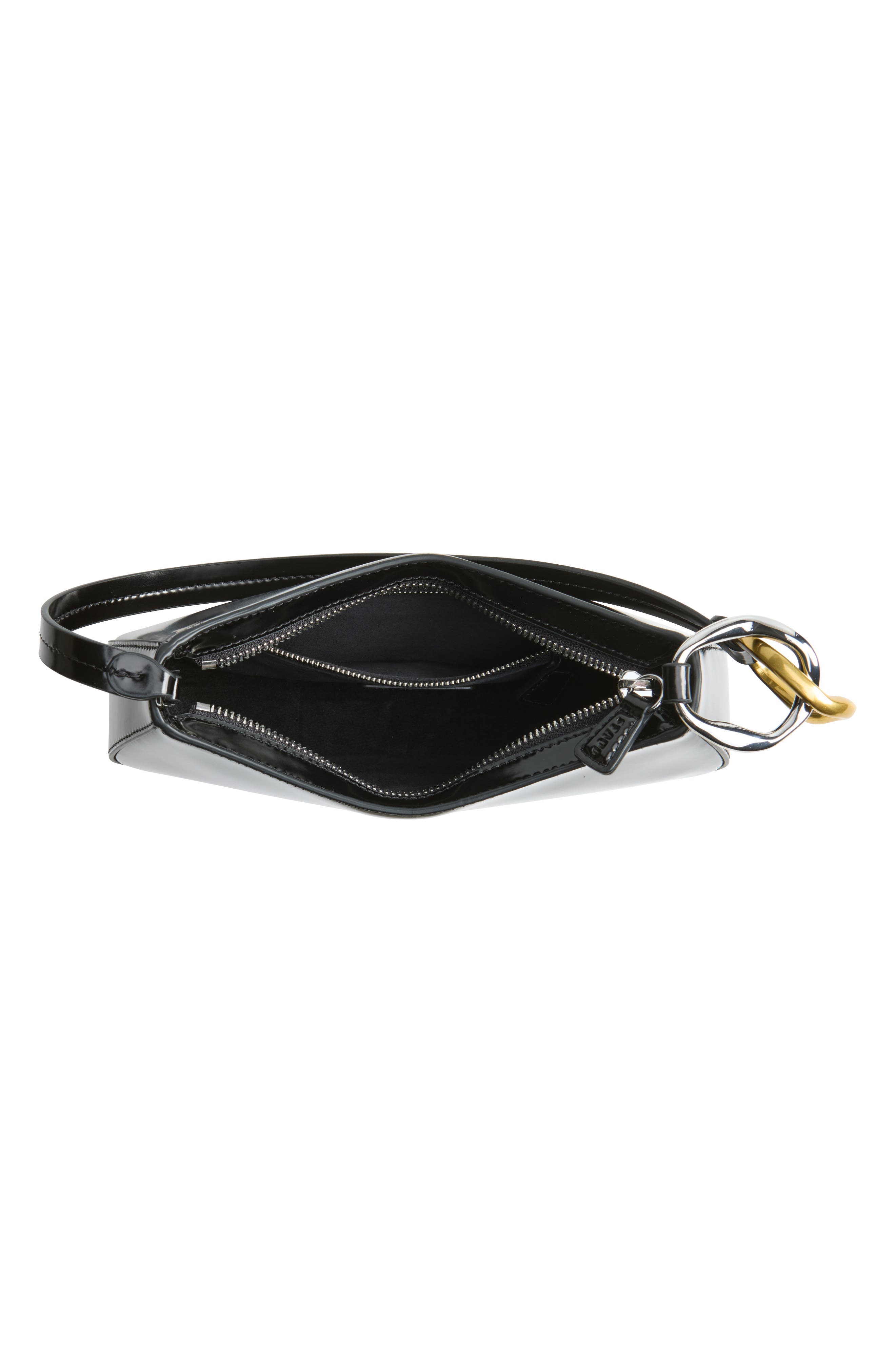 Ollie Leather Shoulder Bag, Alternate, color, BLACK