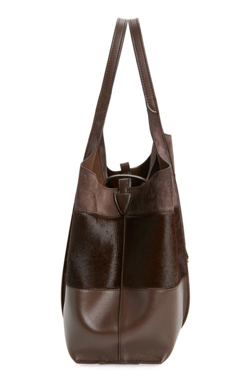 Tod's Medium Tsb Suede & Genuine Calf Hair Tote