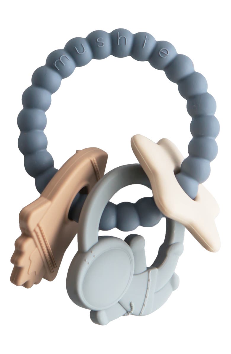 Mushie Space Silicone Teething Ring Toy, Main, color, Multi