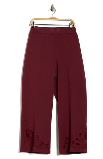 Ruby Rd. Ruby Rd Novelty Scuba Knit Pants In Red