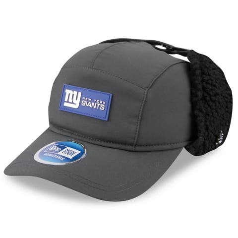 Men's New Era Charcoal New York Giants 2025 Sideline Cold Weather Runner Dog Ear Adjustable Hat