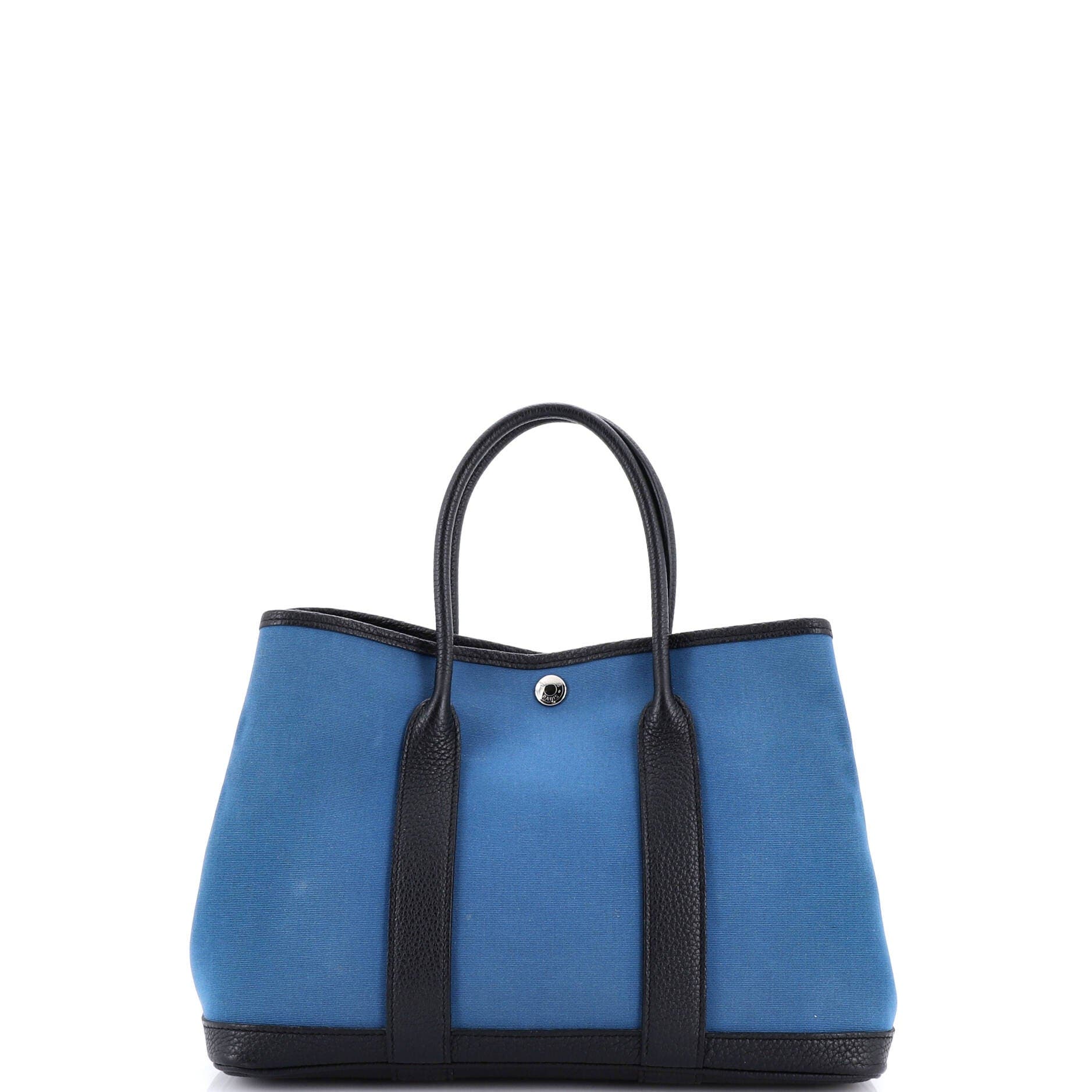 Pre-Owned Hermes Garden Party Tote Toile and Leather 30, Alternate, color, Colvert