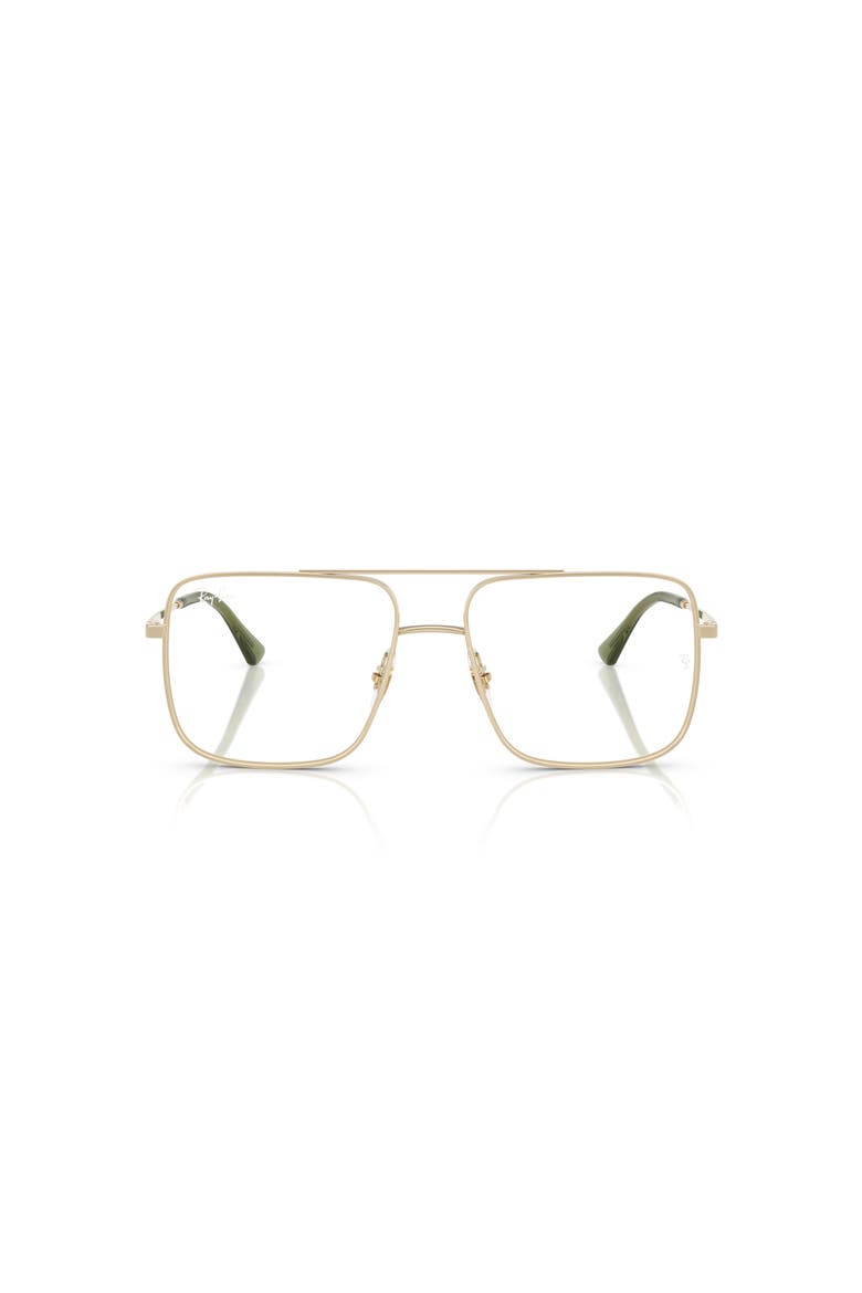 56mm Square optical glasses, Alternate, color, Gold