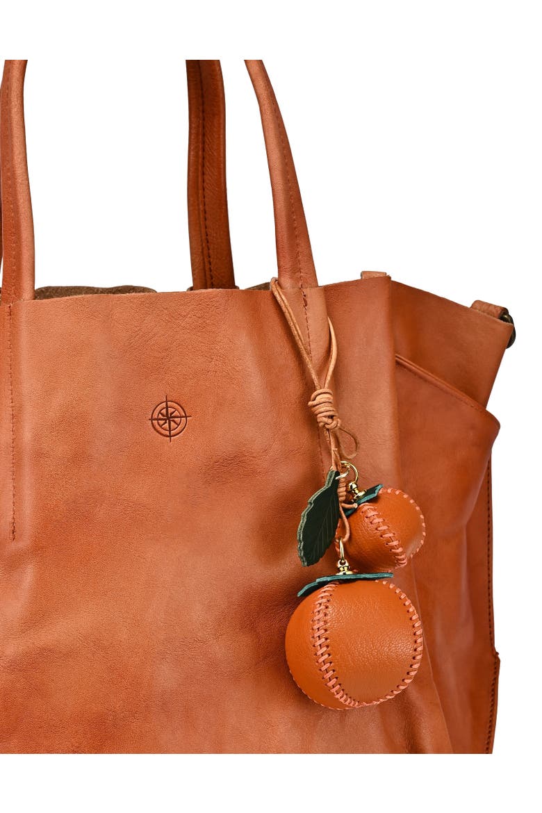 Persi Genuine Leather Botanical Fruit Charm, Alternate, color, Terra Cotta