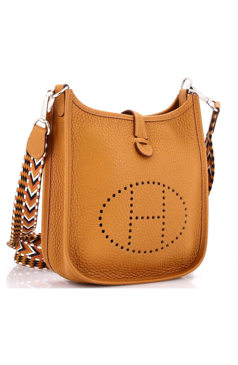 Pre-Owned Hermes Long Strap Evelyne Bag Clemence TPM, Alternate, color, Bronze Dore