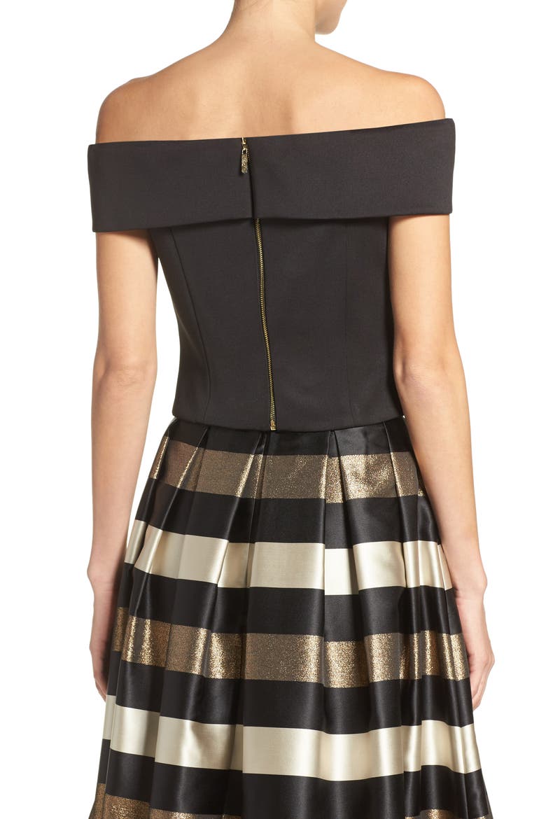 Off the Shoulder Top, Alternate, color, BLACK