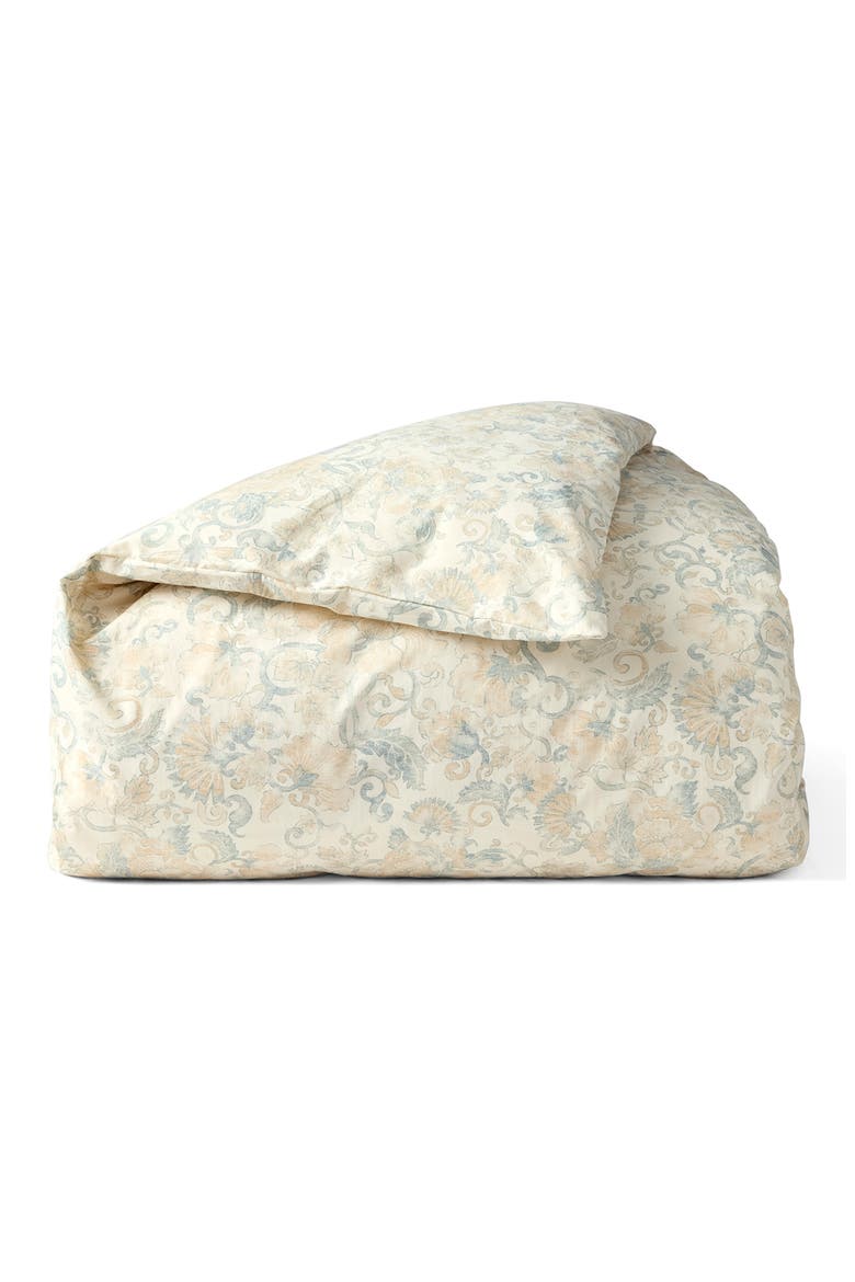 Solana Organic Cotton Duvet Cover, Main, color, TIDAL/ DOE