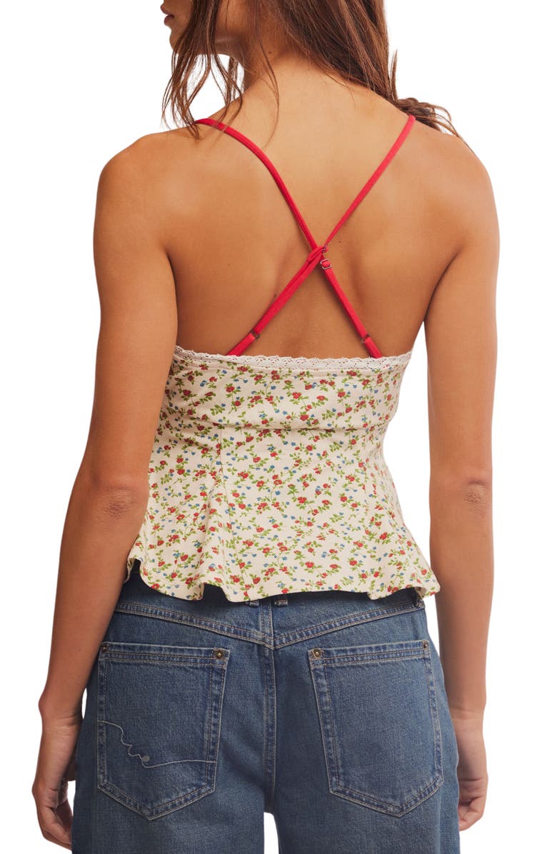 Free People Sammi Floral Camisole, Alternate, color, Antique Ivory Combo