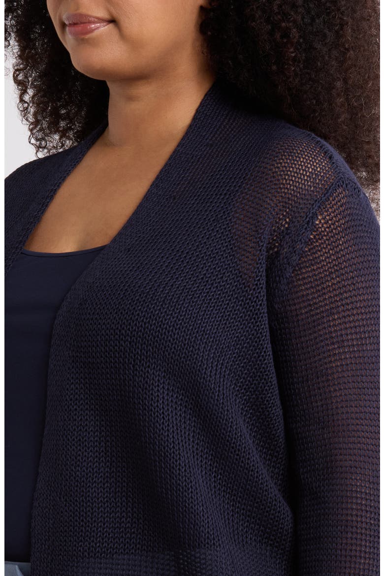 Organic Linen & Organic Cotton Cardigan, Alternate, color, INK
