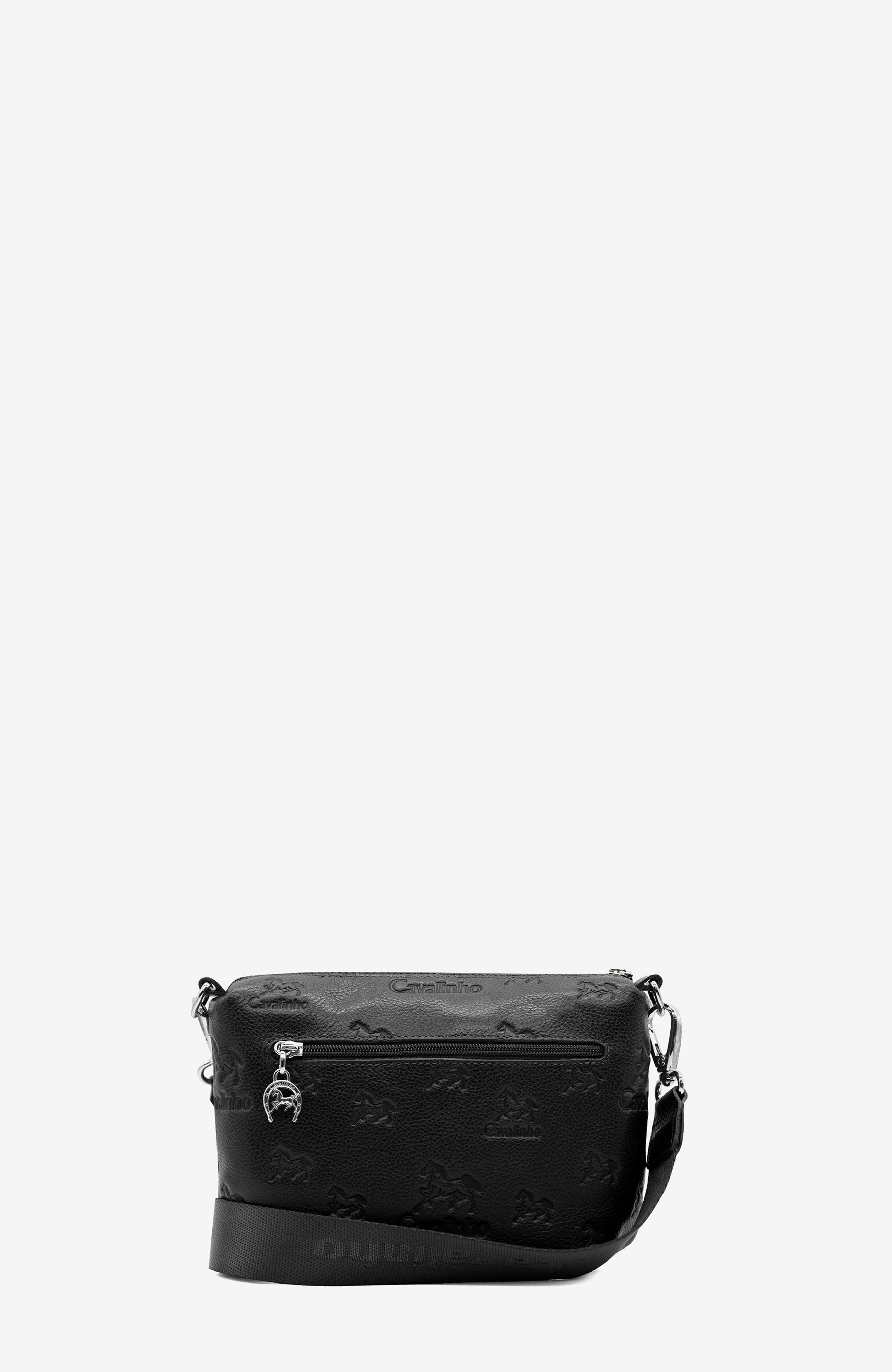 Cavalo Lusitano 401 Embossed Leather Crossbody Bag, Alternate, color, Black