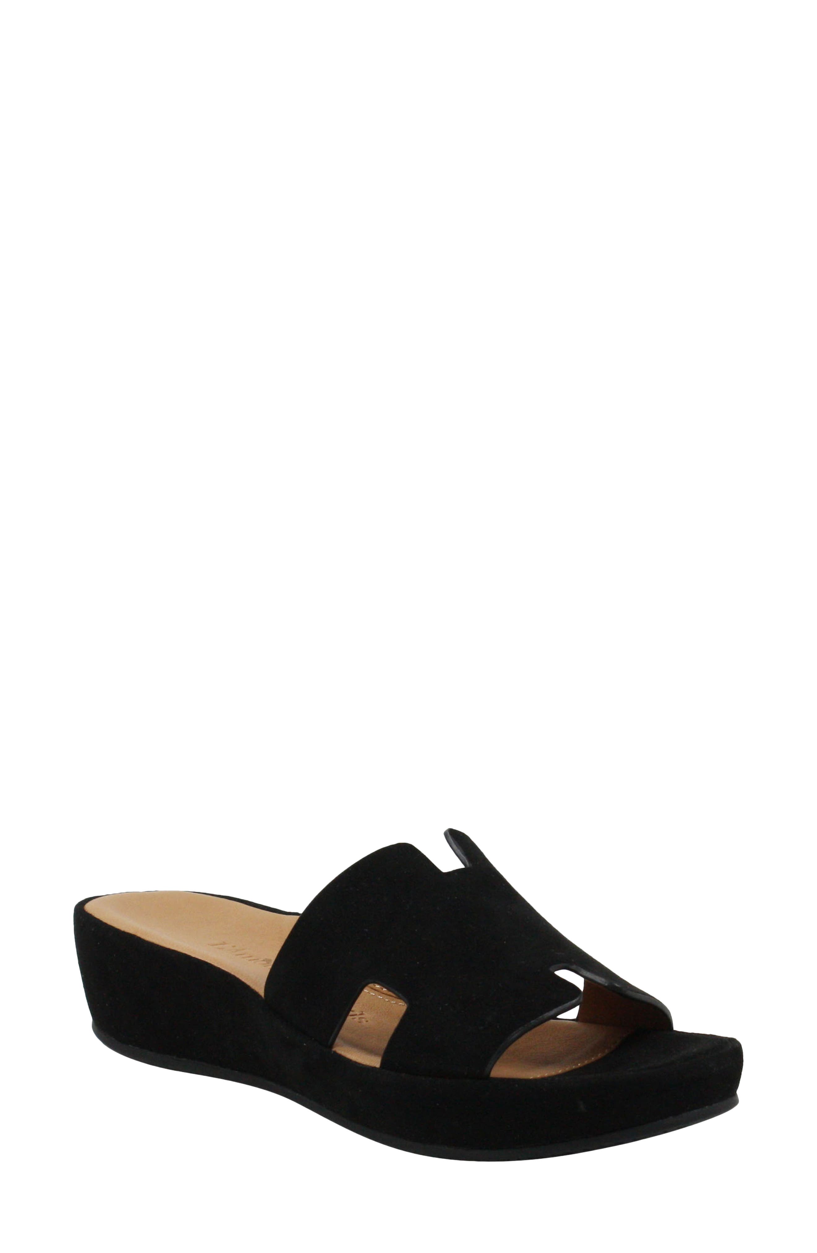 L'Amour des Pieds Catiana Platform Sandal, Main, color, Black Kidsuede