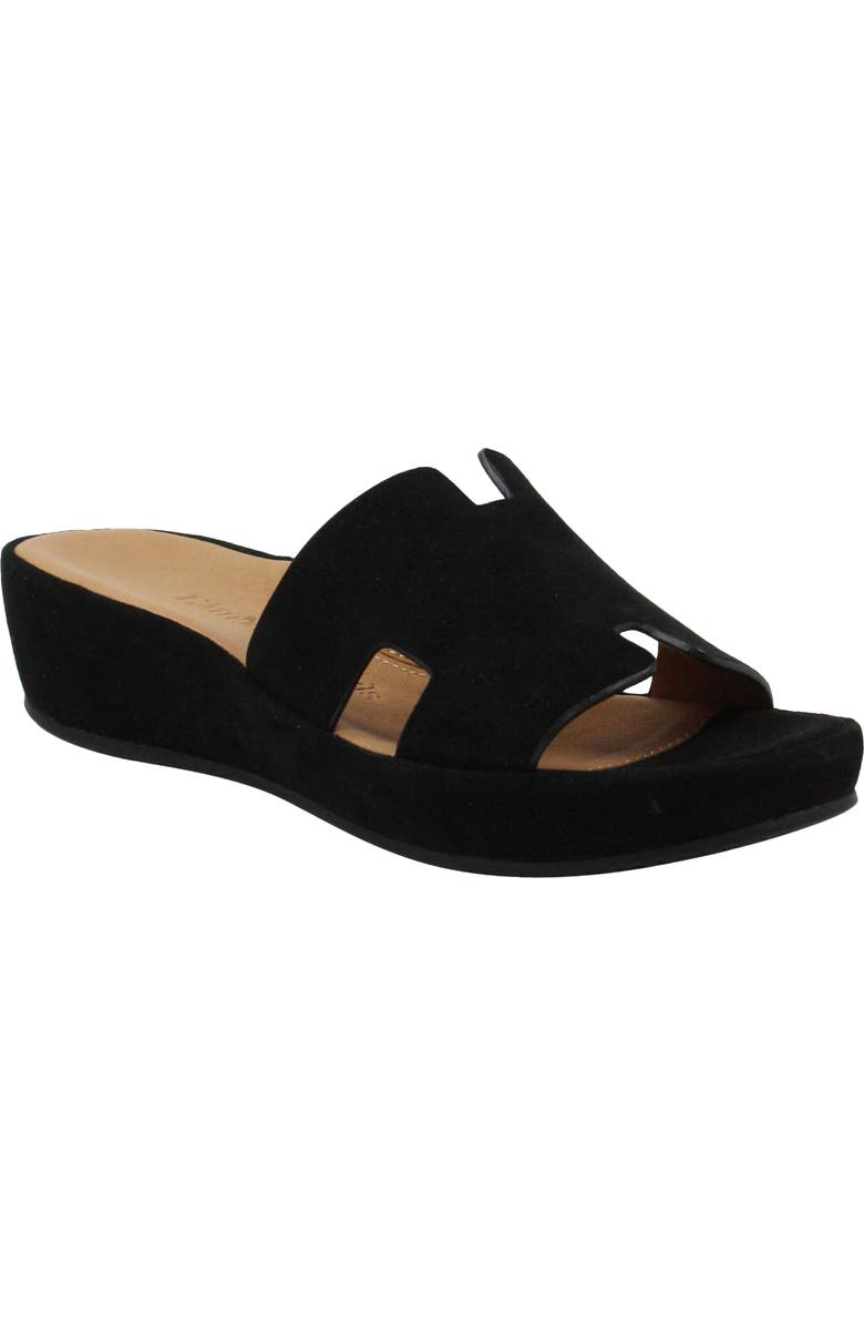 L'Amour des Pieds Catiana Platform Sandal, Main, color, Black Kidsuede