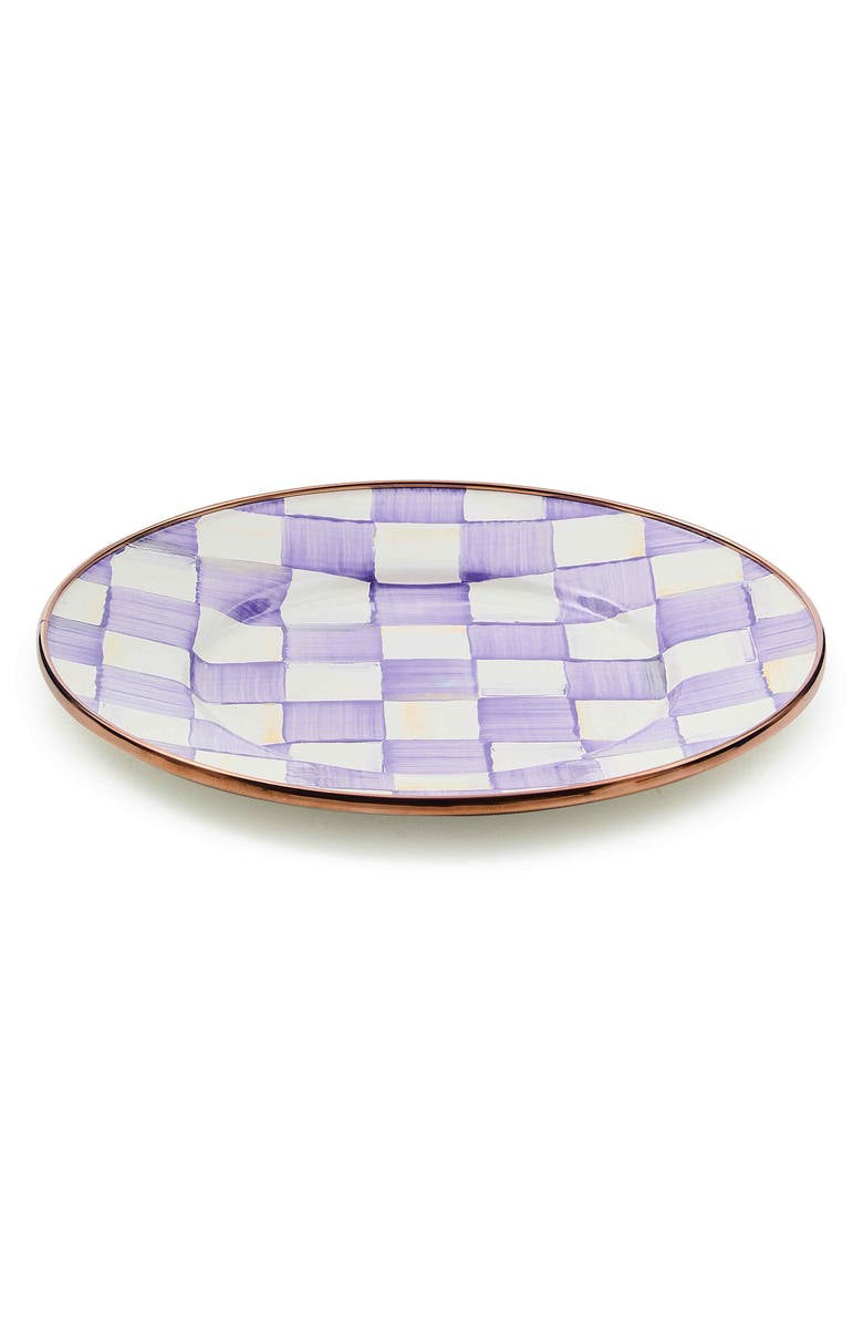 MACKENZIE CHILDS Violet Check Salad/Dessert Plate, Main, color, Violet