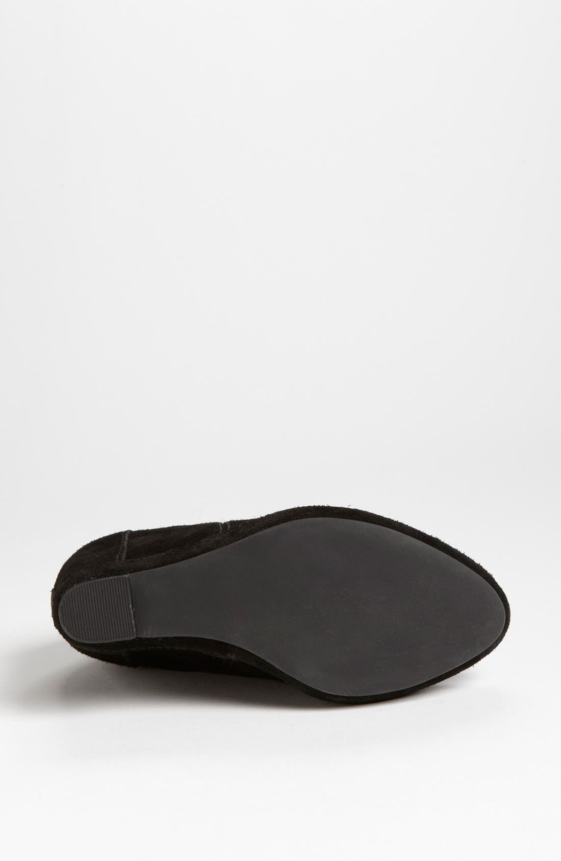 'Kellie' Wedge Bootie, Alternate, color, BLACK SUEDE