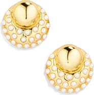 Lele Sadoughi Archer Button Stud Earrings