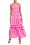 Sheer Smocked Tiered Maxi Dress