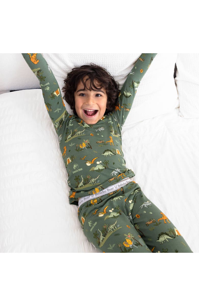 Bellabu Bear Kids' Jurassic Park Safari Set of 2 Piece Pajamas, Alternate, color, Jurassic Park: Safari