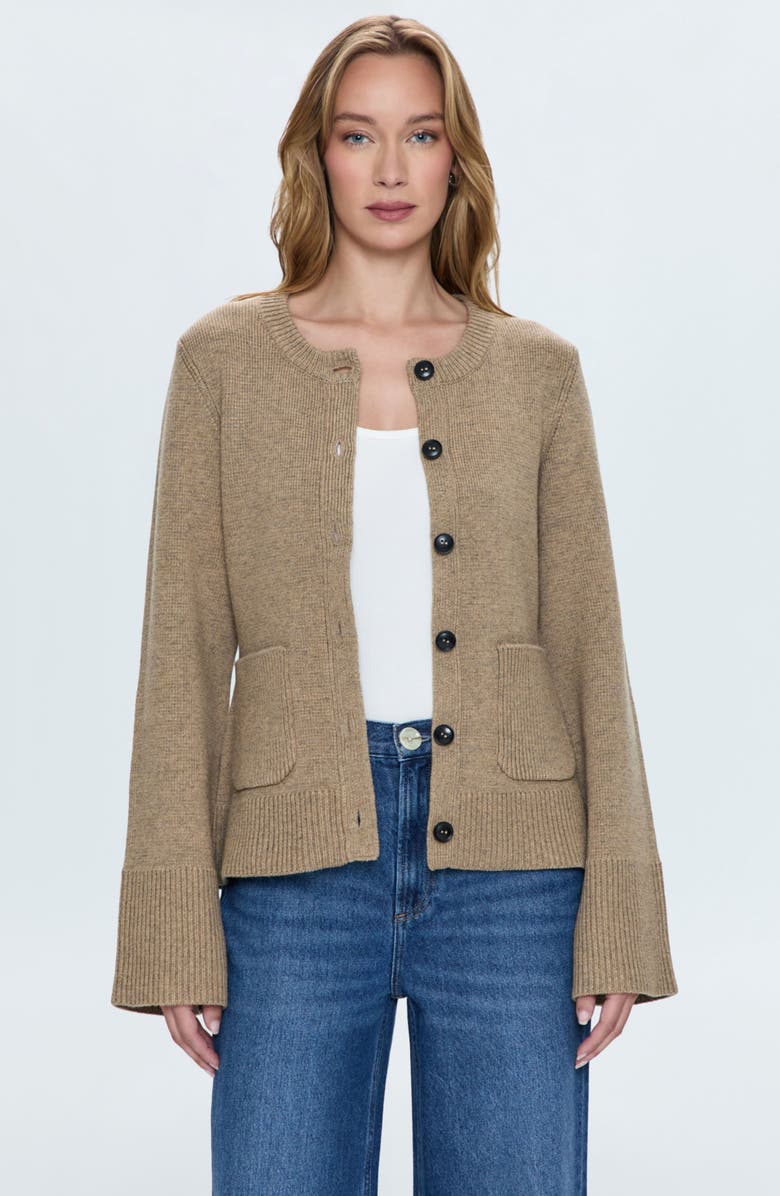 Pistola Dani Patch Pocket Cardigan, Alternate, color, Toasted Wheat