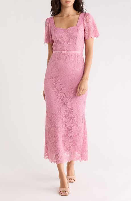 NSR Lace Short Sleeve Maxi Dress