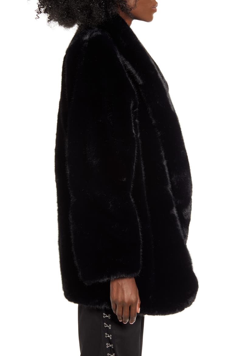 I.AM.GIA. Nya Oversize Faux Fur Jacket, Alternate, color, BLACK