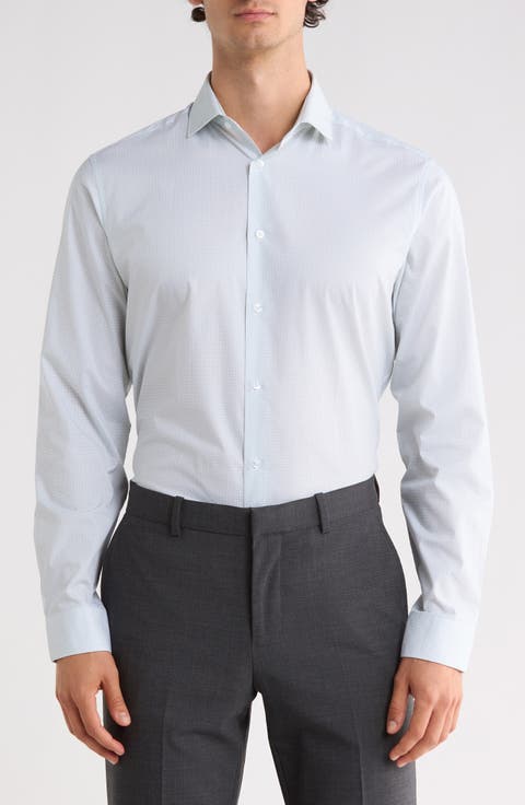 Solid Cotton Slim Fit Dress Shirt