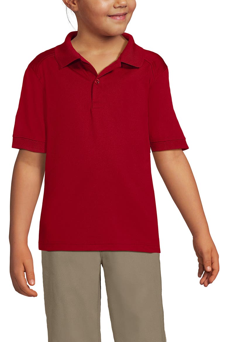 School Uniform Kids Short Sleeve Rapid Dry Polo Shirt, Main, color, Red