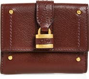 Chloé Mini Paddington Grained Leather Trifold Wallet