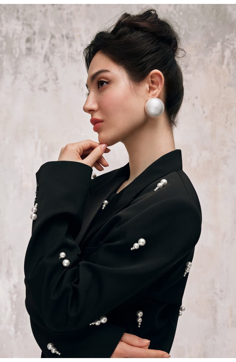 Saulė Label Gaia Glam Jumbo Earrings, Alternate, color, Moonlite Shimmer