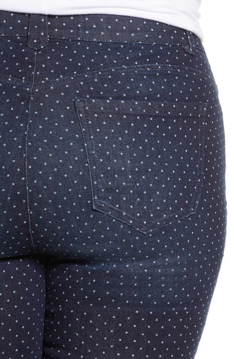 Wit & Wisdom Ab-Solution Dot Pattern Ankle Skinny Jeans, Alternate, color,