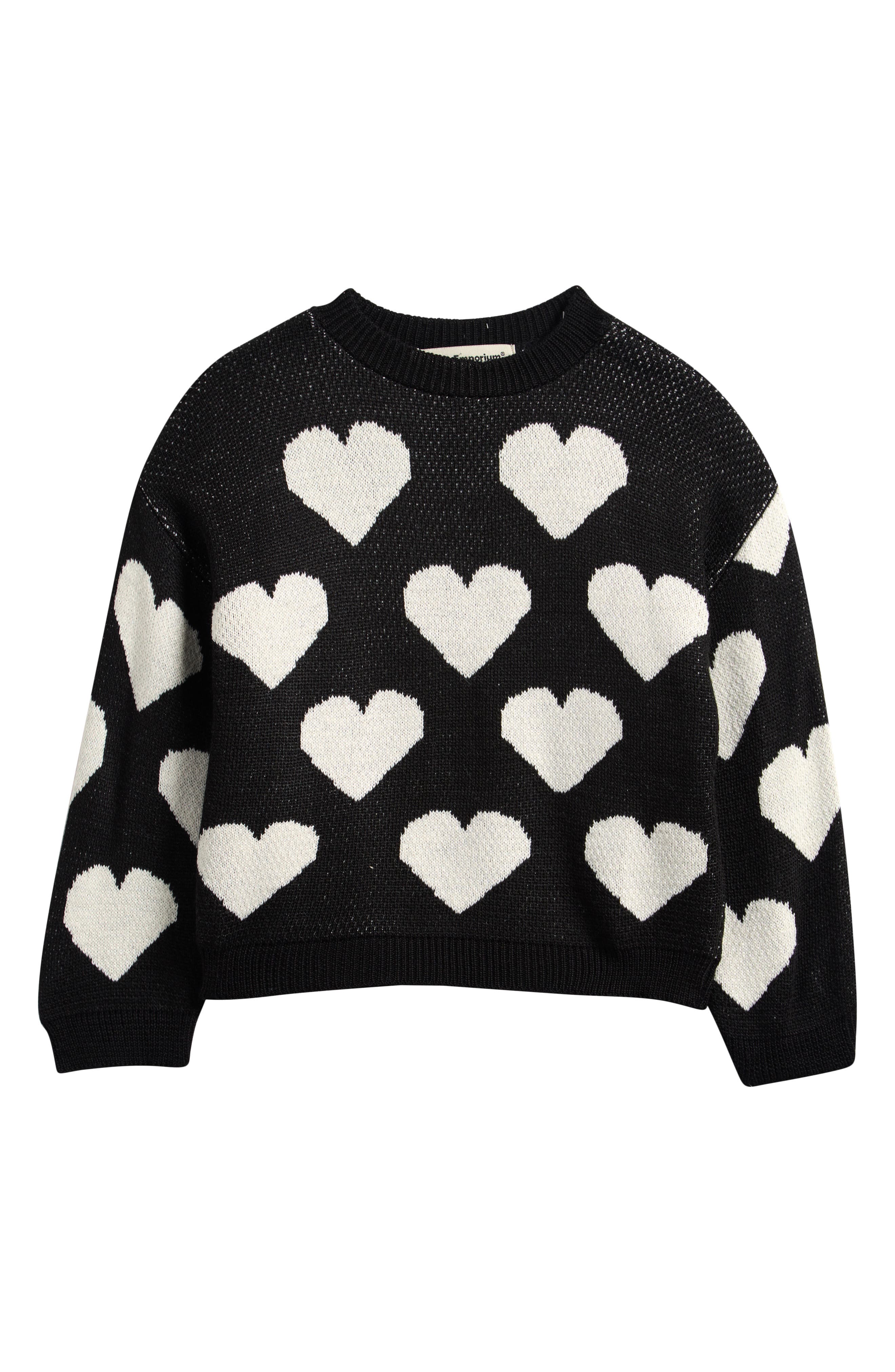 Cotton Emporium Kids' Hearts All Over Jacquard Sweater