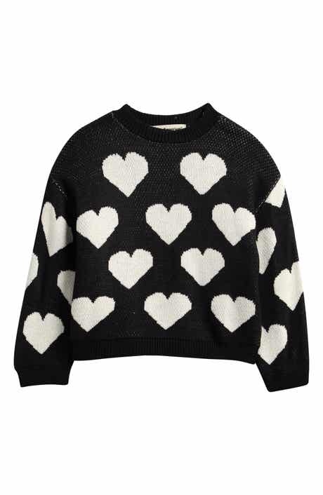 Cotton Emporium Kids' Hearts All Over Jacquard Sweater