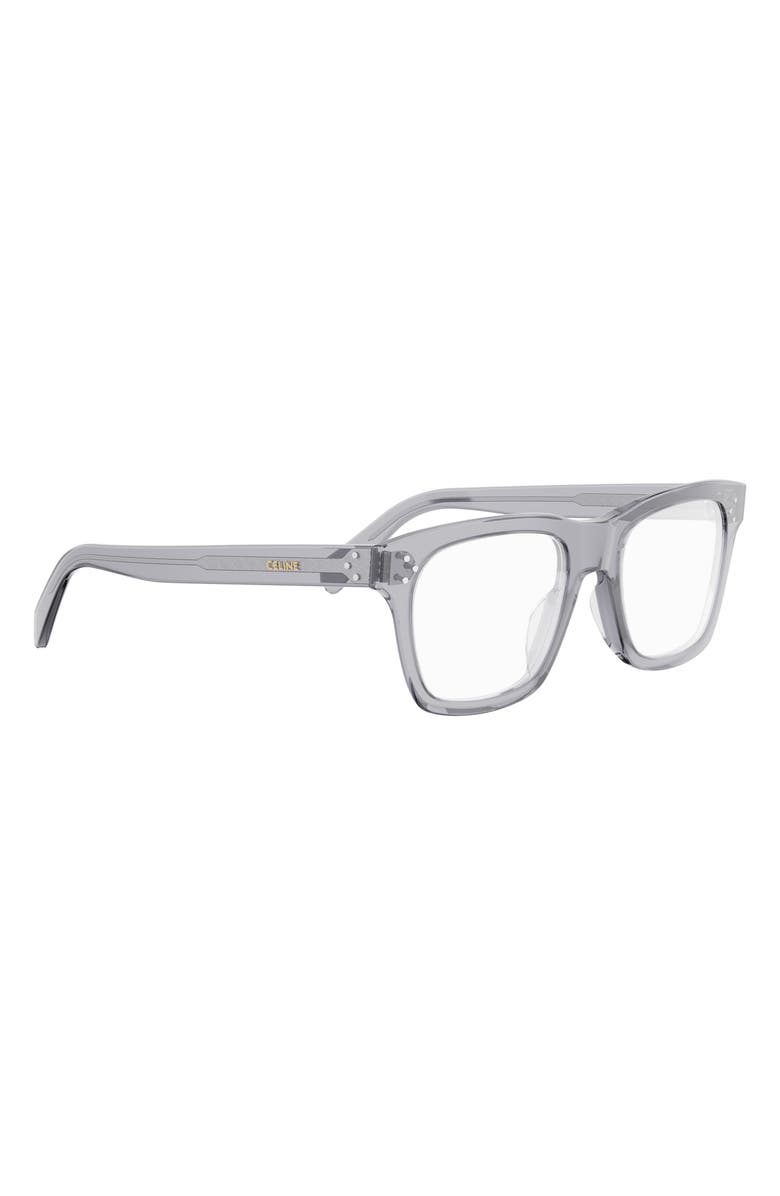 CELINE 3 Dots 52mm Geometric Optical Glasses, Alternate, color, Grey