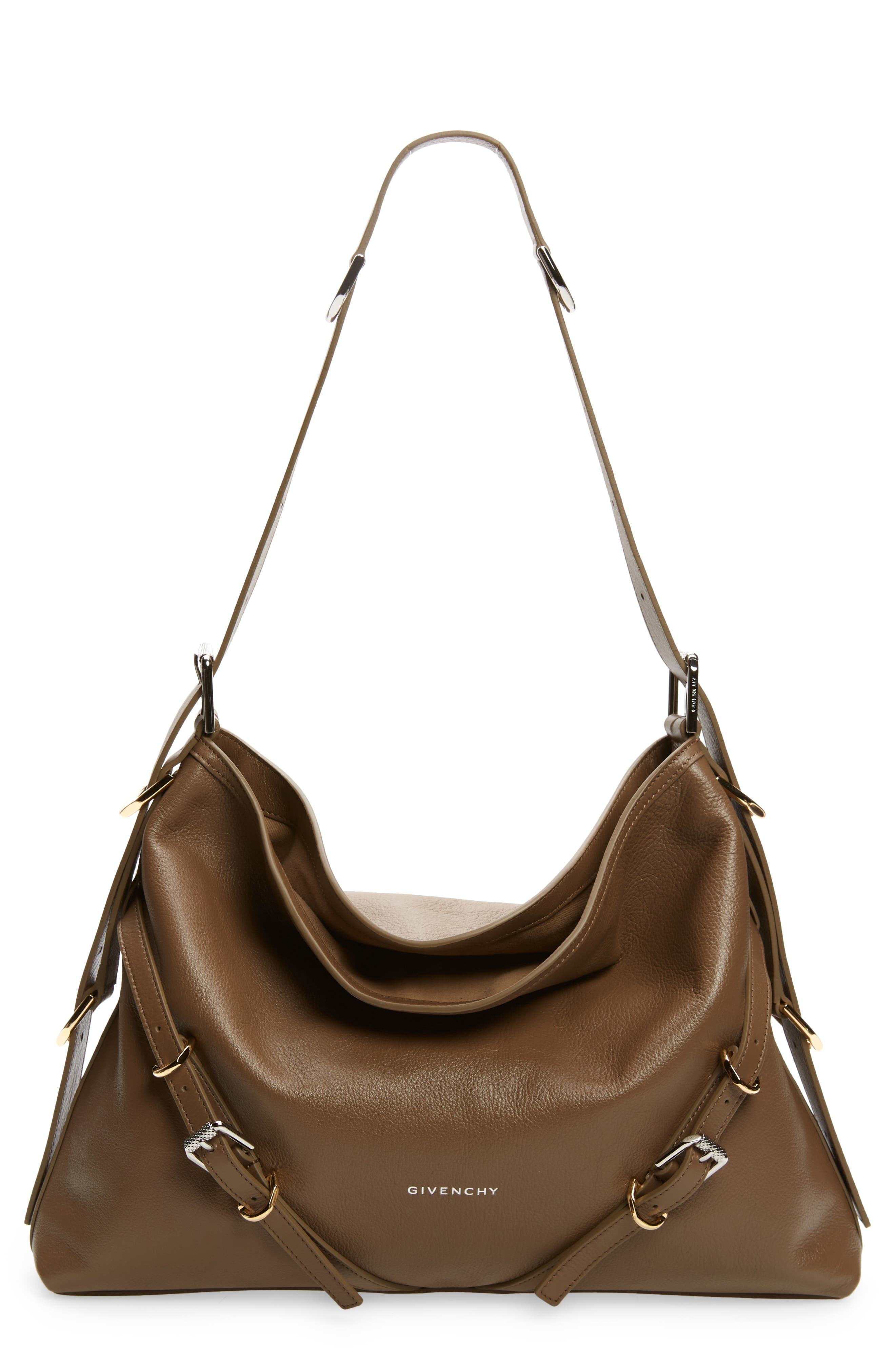 Givenchy Medium Voyou Leather Hobo, Main, color, 