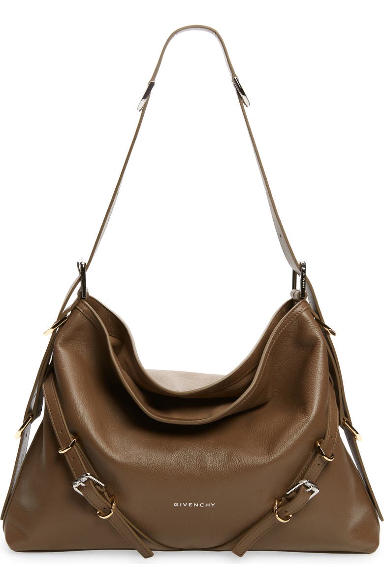 Givenchy Medium Voyou Leather Hobo, Main, color,