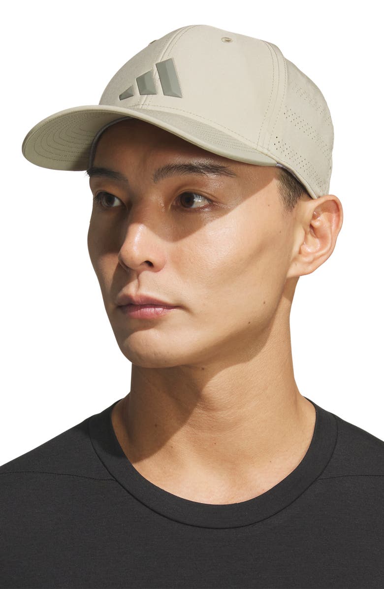 adidas Gameday 5 Stretch Fit Baseball Cap, Alternate, color, Wonder Cargo Khaki/ Clay Grey