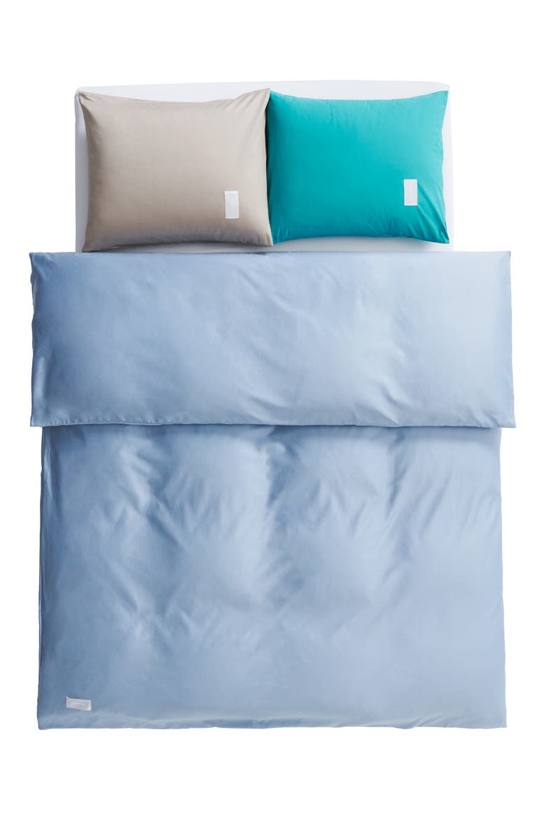 Pure Sateen Duvet Cover, Alternate, color, HAZE BLUE