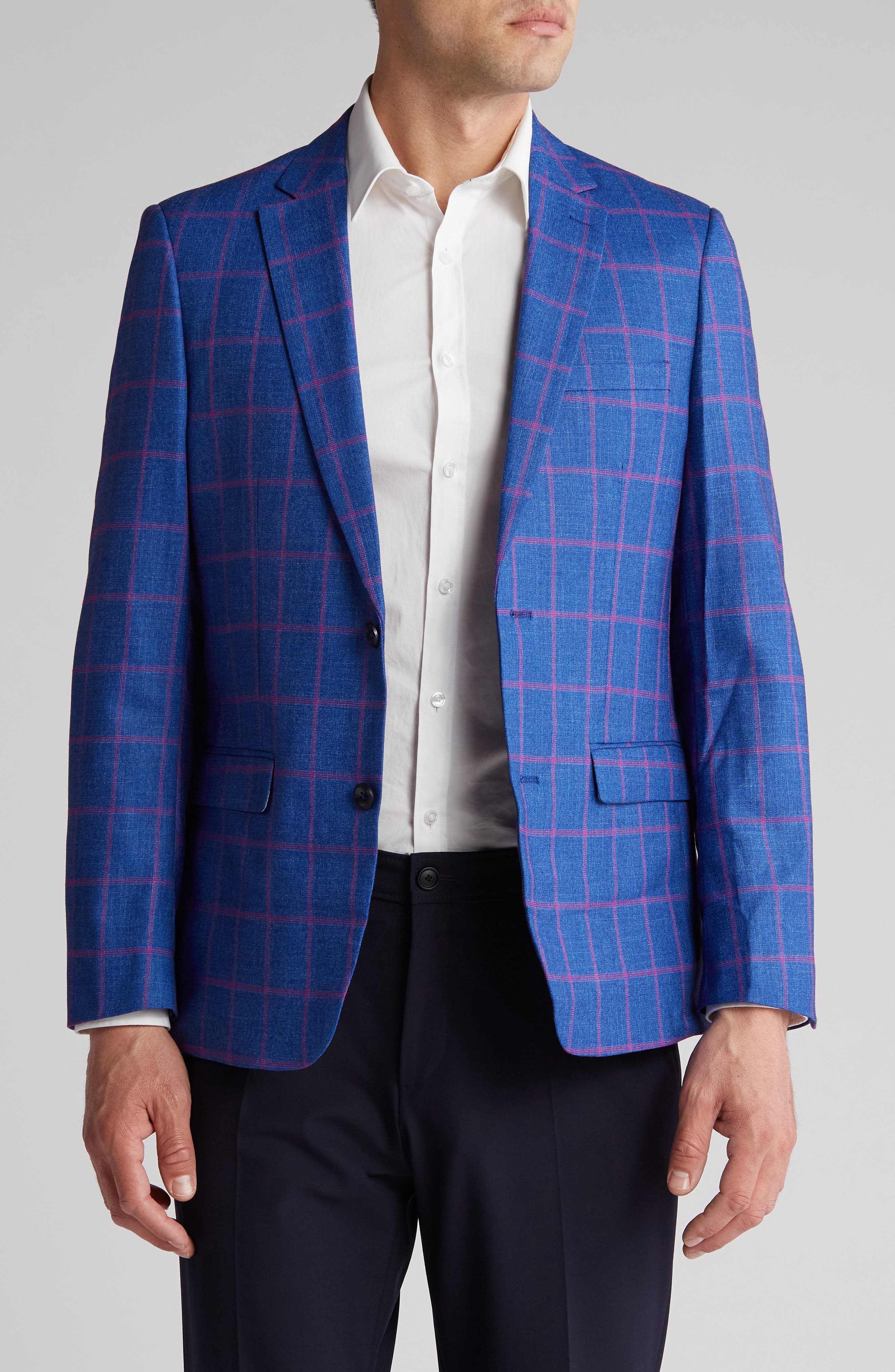 SOUL OF LONDON Fancy Windowpane Blazer (Men) | Nordstromrack